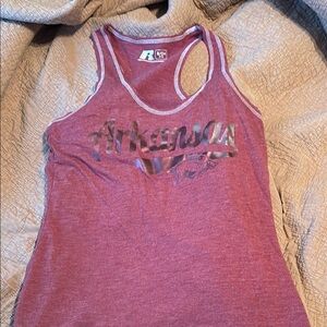 Russell Athletic Pink Tank Top with White Trim